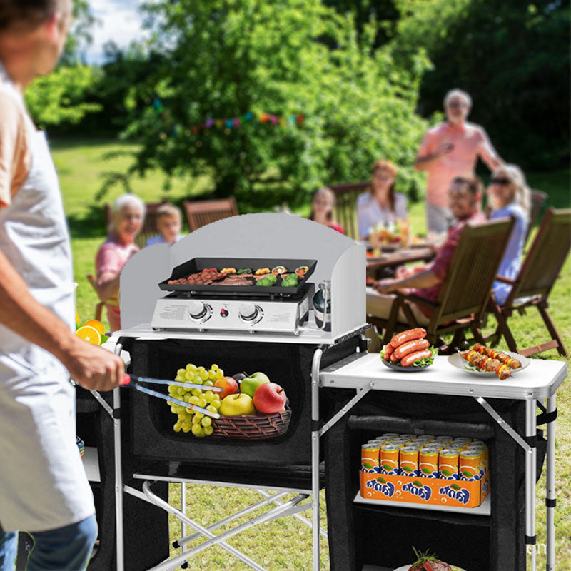 Outdoor Multifunctional Portable Mobile Kitchen Camping Table Folding Table Camping Cupboard