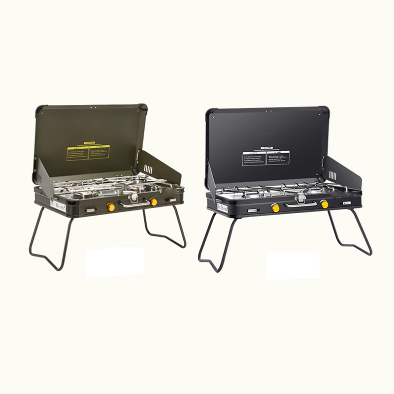 Camping Stoves Double-Head Picnic Camping Stove Cooker Stove Outdoor Field Gas Stove Portable