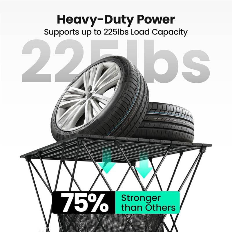 Camping Table Outdoor Portable Side Tables, Lightweight Fold Up Table Aluminum Rollup Camping Table, with Large Storage Bag