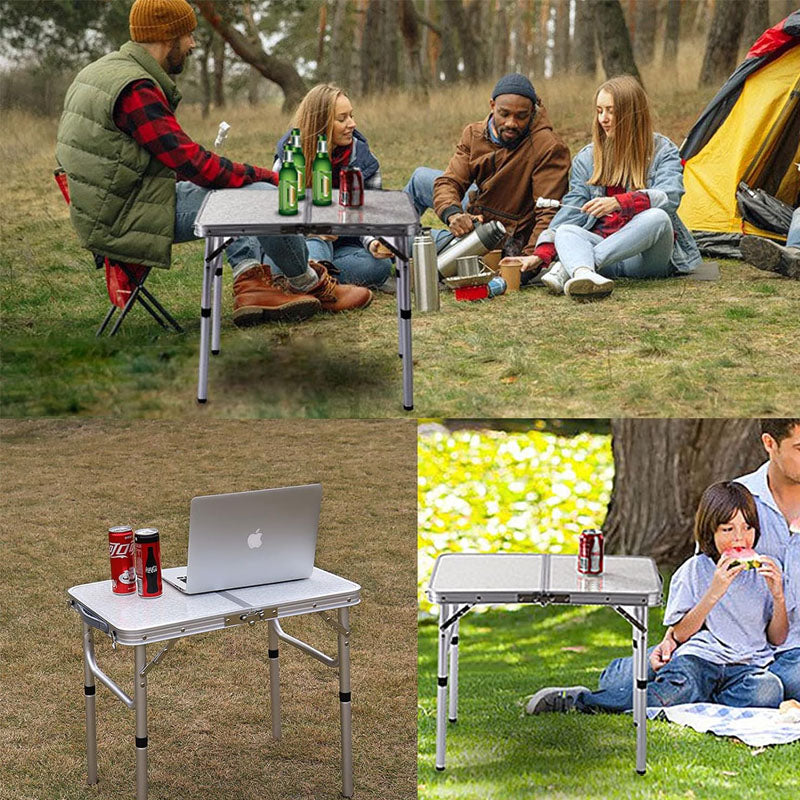 Camping Table Folding Adjustable Height Outdoor Portable Side Tables For Cooking Beach Picnic Travel