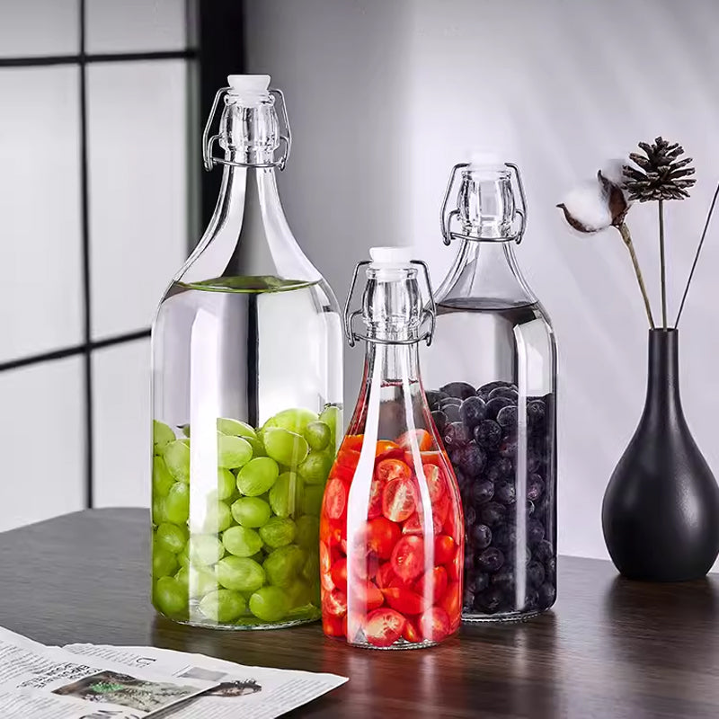 Lock Fruit Wine Glass Bottle, Buckle Juice Drink Bottle, Sealed Can, High-End Lidded Grape Red And White Wine Bottle