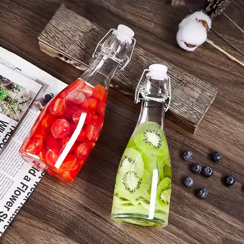 Lock Fruit Wine Glass Bottle, Buckle Juice Drink Bottle, Sealed Can, High-End Lidded Grape Red And White Wine Bottle