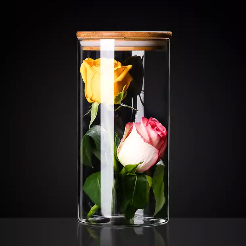 Household Glass Bottle Storage Sealed Jar With Lid High Borosilicate Food Grade Tea Jar Storage Jar Storage Daily Kitchen New Product