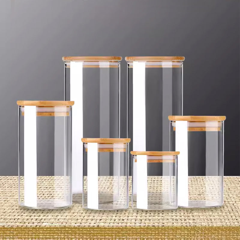Household Glass Bottle Storage Sealed Jar With Lid High Borosilicate Food Grade Tea Jar Storage Jar Storage Daily Kitchen New Product