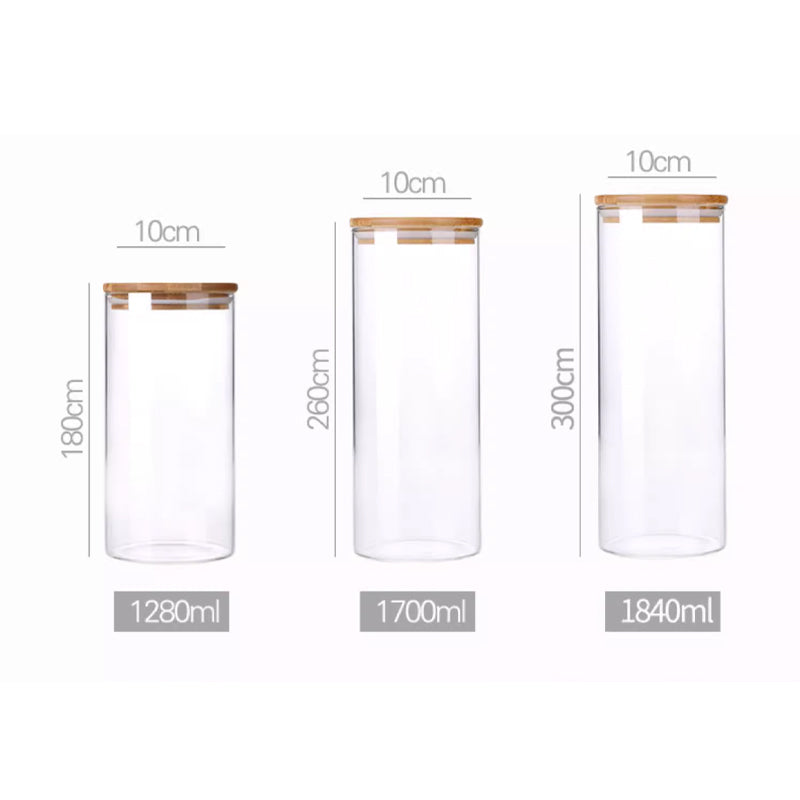 Household Glass Bottle Storage Sealed Jar With Lid High Borosilicate Food Grade Tea Jar Storage Jar Storage Daily Kitchen New Product
