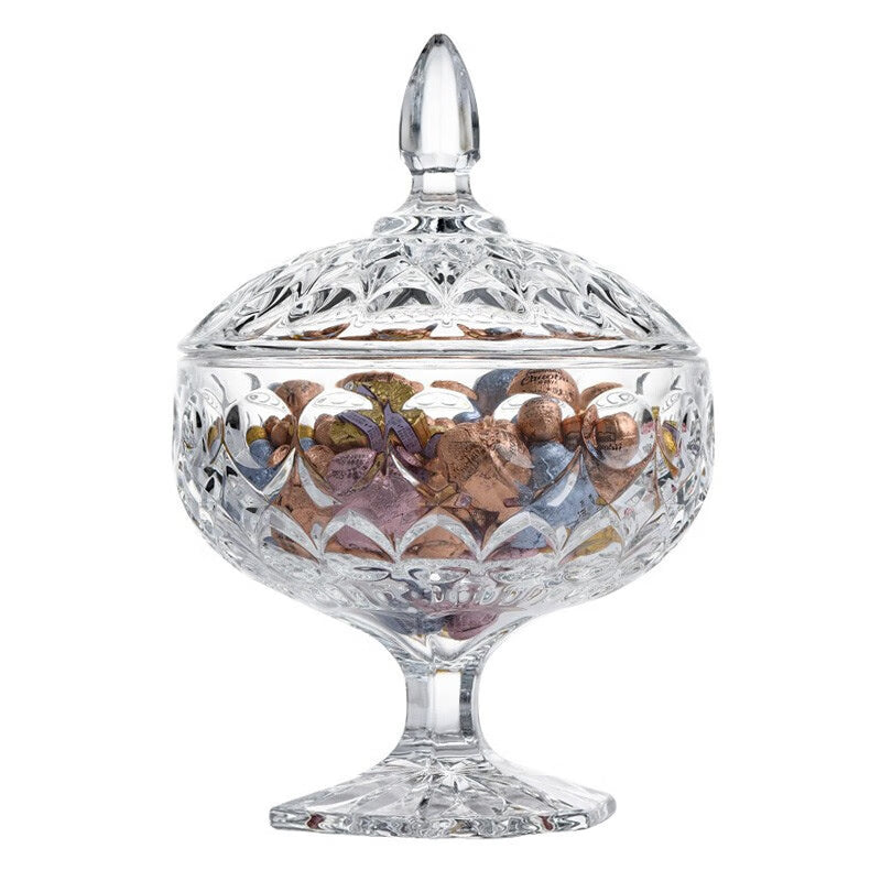 European Style Glass Sugar Jar Candy Jar Storage Jar Transparent Tall Glass Sugar Jar