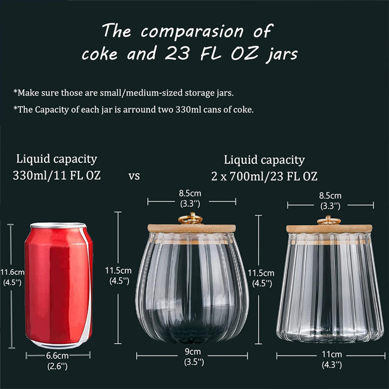 Borosilicate Glass Tea Jar Coffee Nut Jar Sealed Storage Jar Petal Decoration Container With Bamboo Lid Metal Handle