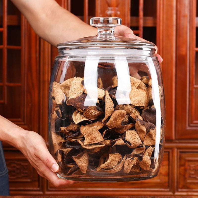 1/2 gallon glass jar with lid, candy medicine bottle sealed jar, flower tea, pickles and wine jar, glass rice jar, set of 2