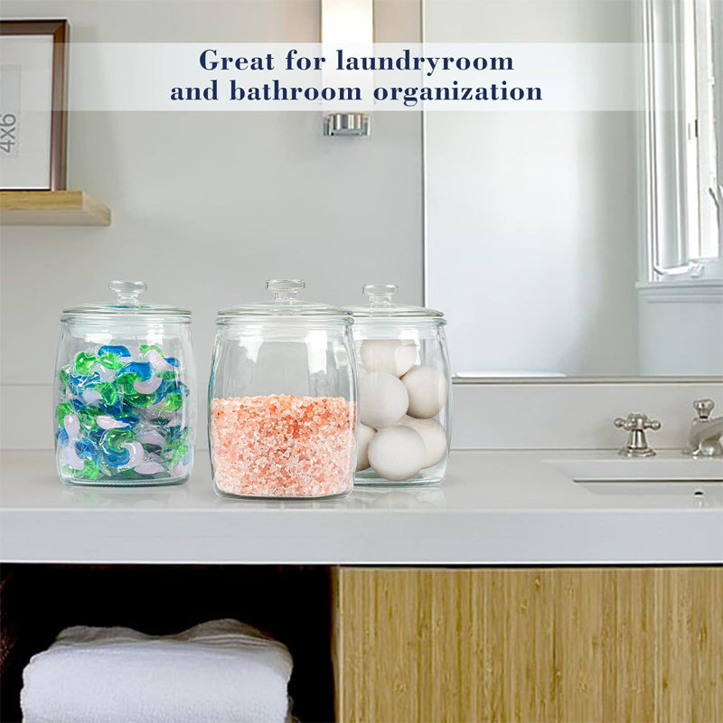 1/2 gallon glass jar with lid, candy medicine bottle sealed jar, flower tea, pickles and wine jar, glass rice jar, set of 2