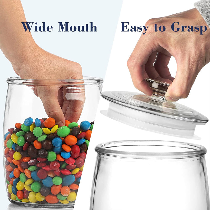 1/2 gallon glass jar with lid, candy medicine bottle sealed jar, flower tea, pickles and wine jar, glass rice jar, set of 2