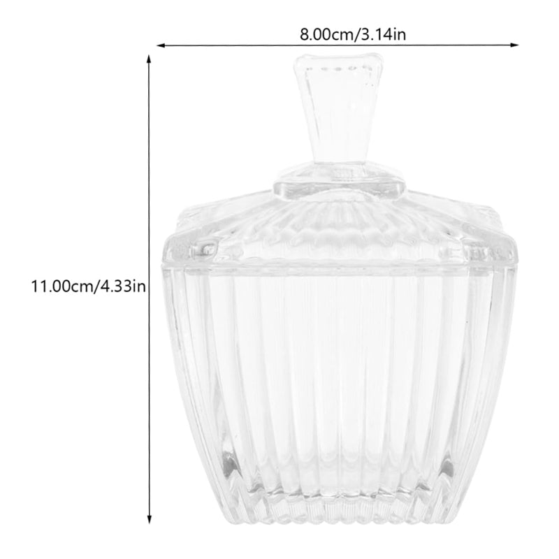 2-Pack Transparent Candy Jars With Lids Coffee Storage Jars Fruit Bowls Sugar Bowls Spice Jars Jewelry Boxes