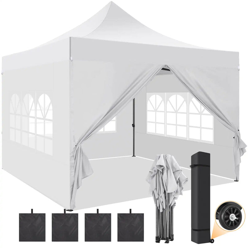 Wedding Marquee Party Removable Walls 10x10 Ft Canopy Tent Waterproof Folding Outdoor White Gazebo Pop Up Tent With Sidewalls