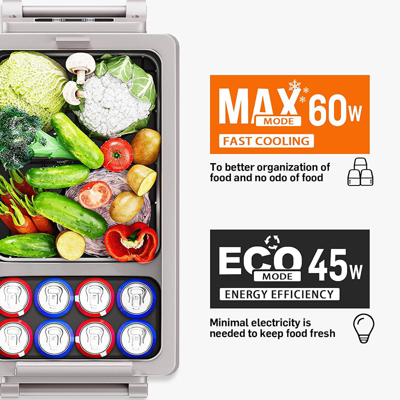 12 Volt Refrigerator Freezer Fridge Cooler 35 Liter (37QT) Car Refrigerator RV Refrigerator with 12/24V DC and 110-240V AC for Car