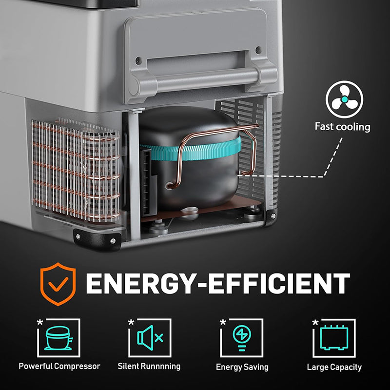 12 Volt Refrigerator Freezer Fridge Cooler 35 Liter (37QT) Car Refrigerator RV Refrigerator with 12/24V DC and 110-240V AC for Car