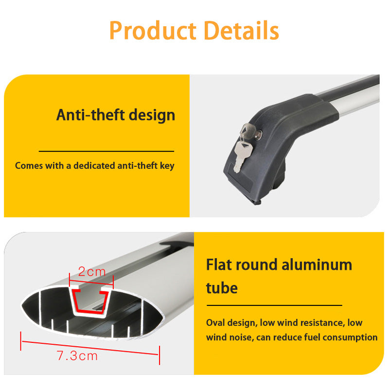 Car Roof Rack Crossbar, Universal Frame Roof Rack Travel Rack Car Roof Box Modification Accessories