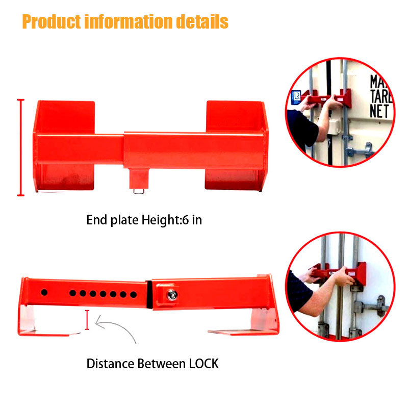 Equipment Steel Heavy Duty Cargo Door Lock Red