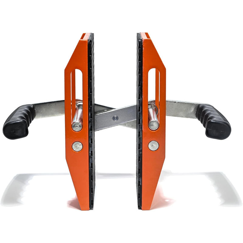 2 PCS Stone Carrying Clamps Double Handed Granite Carrying Clamps 2.36 inch (60mm) Rubbler-lined 660lbs Lifting Tools Panel Carriers