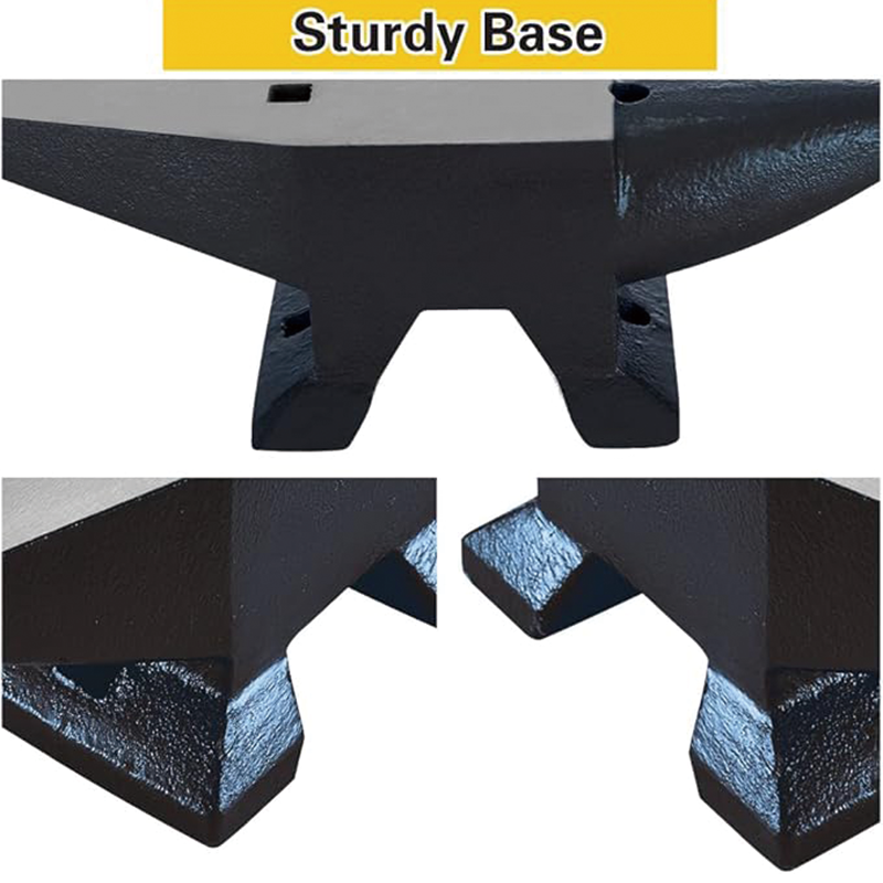 Single Horn Anvil 132 Lbs(60kg), Cast Steel Anvil with Large Countertop and Stable Base, Blacksmith Anvil, Metal Working Tool for Bending, Shaping, Twisting