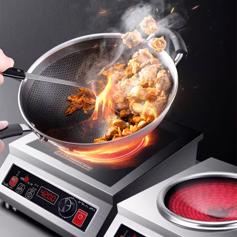 4200W Ceramic Stove New Concave Electric Ceramic Stove Household High Power Commercial Stir-Fry Desktop Ceramic Stove Light Wave Stove