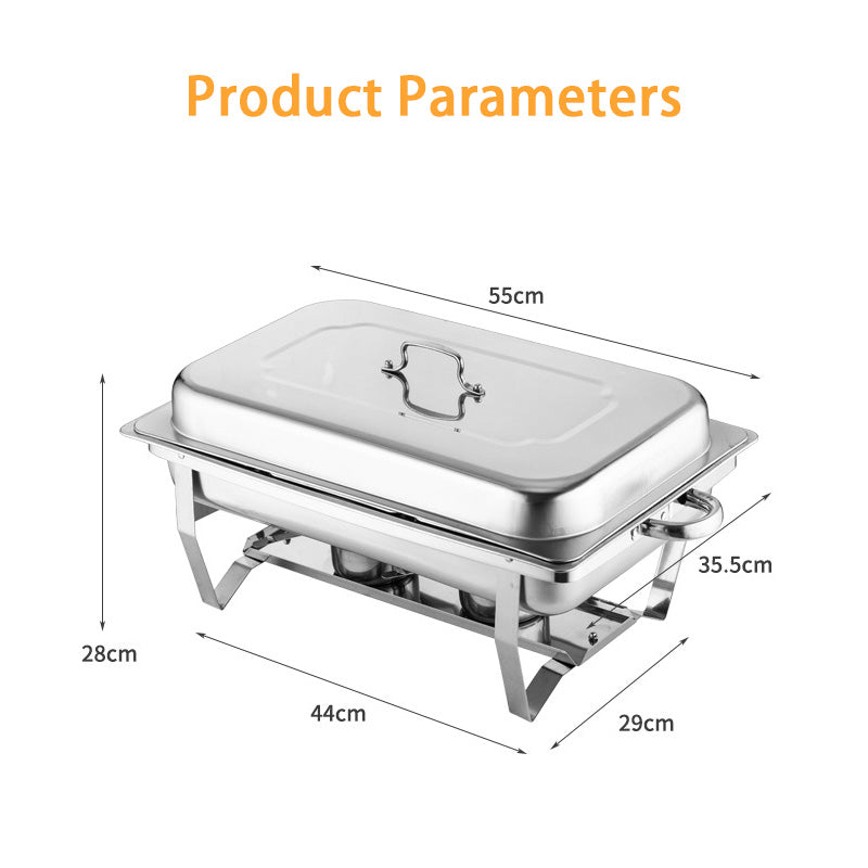 Thickened Stainless Steel Commercial Household Buffet Stove, Restaurant Hotel Heating Container Alcohol Insulation Stove