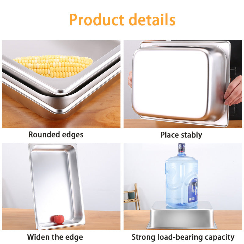 304 Stainless Steel Frying Pan, Dining Bowl, Lunch Box, Canteen Vegetable Bowl, Milk Tea Shop Seasoning Box