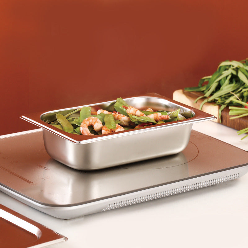 304 Stainless Steel Frying Pan, Dining Bowl, Lunch Box, Canteen Vegetable Bowl, Milk Tea Shop Seasoning Box