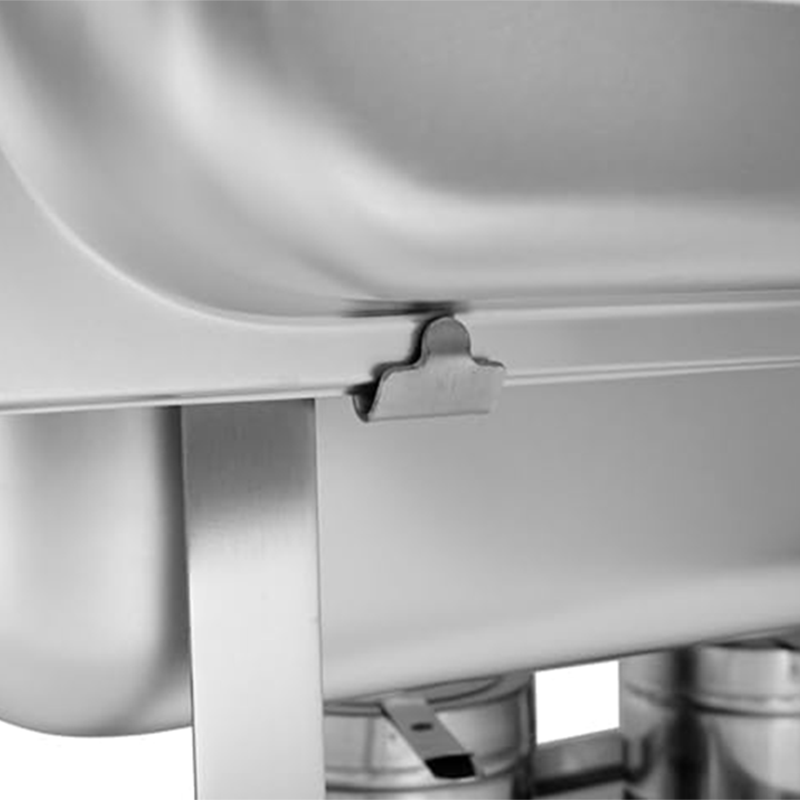 Chafing Dishes With Hinged Lid And Stove Fuel Warming Plate, 8 Quart (Full Size), Silver