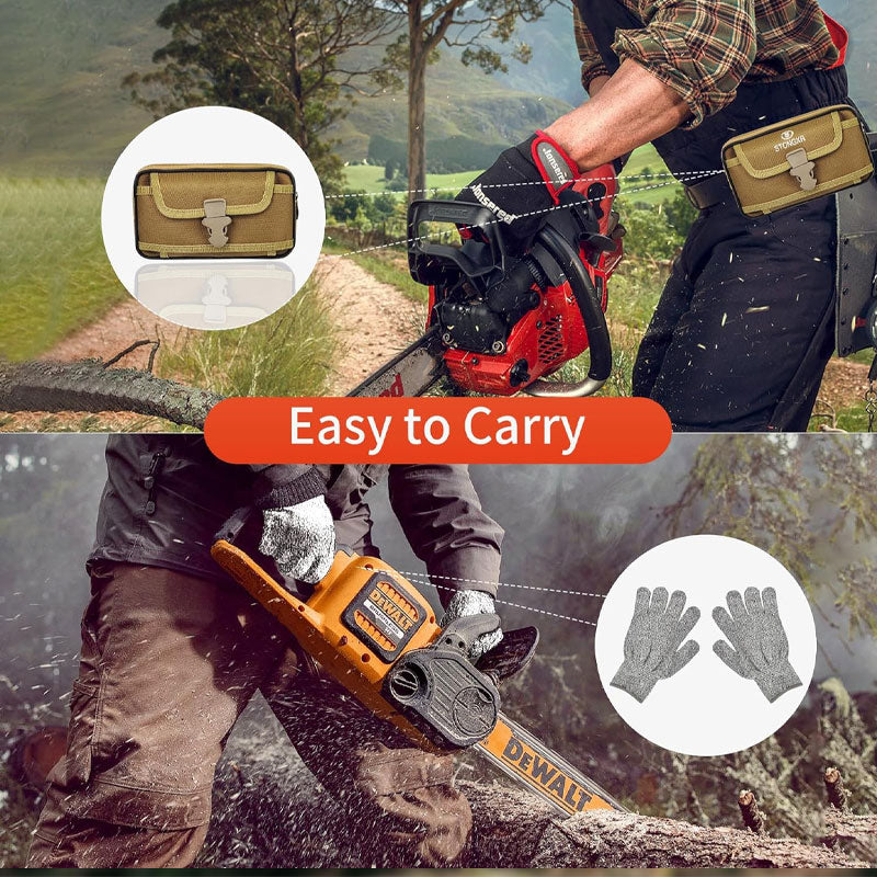 Chainsaw Sharpener Jig With Cut Resistant Gloves And 5 Burrs, Chainsaw Sharpener Kit For 8-22 Inch Blades