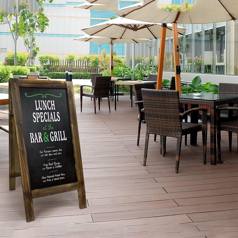 Chalkboard Sign Large Sturdy Handcrafted 40" x 20" Wooden A-Frame Chalkboard Display