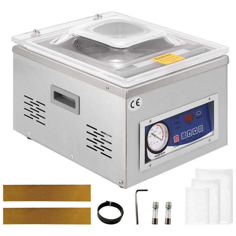 Commercial Chamber Vacuum Sealer Machine with Micro Computer Control 110V/60Hz Food Packaging Sealer Machine for Home Kitchen