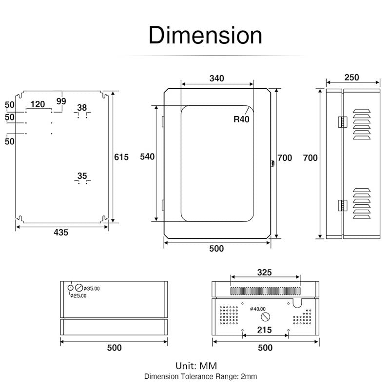 Charger Station Box EV Charger Station Box IP65 Waterproof Vented Steel Junction Box for Electric Vehicle Charger Box Connector