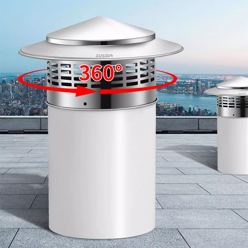 8" Round Chimney Cap, 8" Screened Chimney Cap, Stove Pipe Top Cap, 304 Stainless Steel (Overall Width: 8", Inside Width: 7.87")