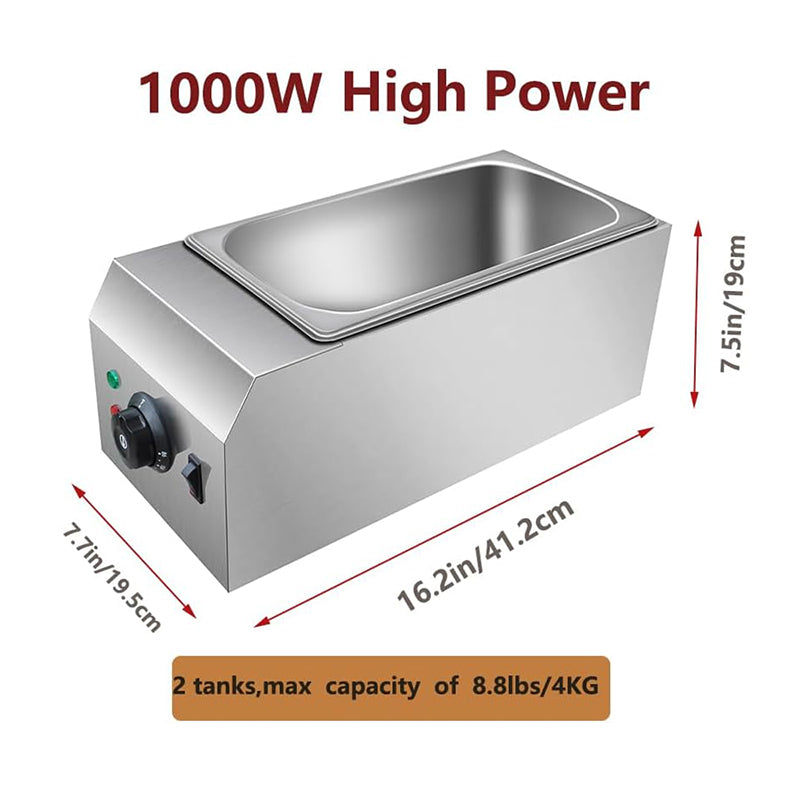 Commercial Chocolate Melting Pot 2 Tanks Chocolate Tempering Machine Warmer For Chocolate Milk Chocolate Melter Warmer Machine Professional Kitchen