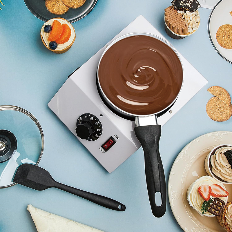 Chocolate Boiler Pot with 1 Silicone Spatula Boiler, Electric Heating Chocolate Melting Tempering Machine for Chocolate Melting