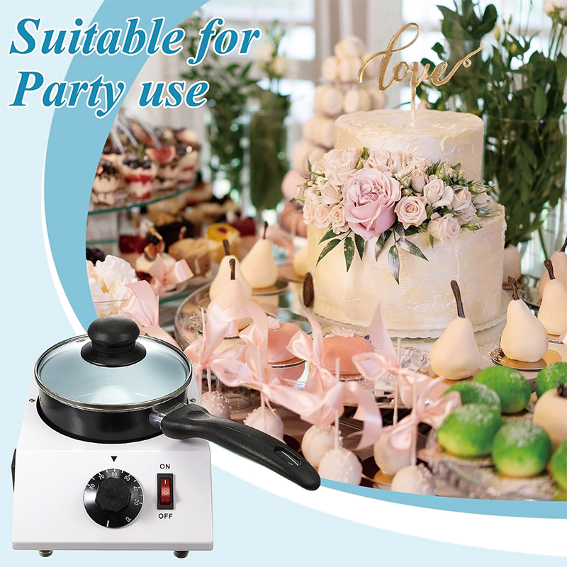 Chocolate Boiler Pot with 1 Silicone Spatula Boiler, Electric Heating Chocolate Melting Tempering Machine for Chocolate Melting