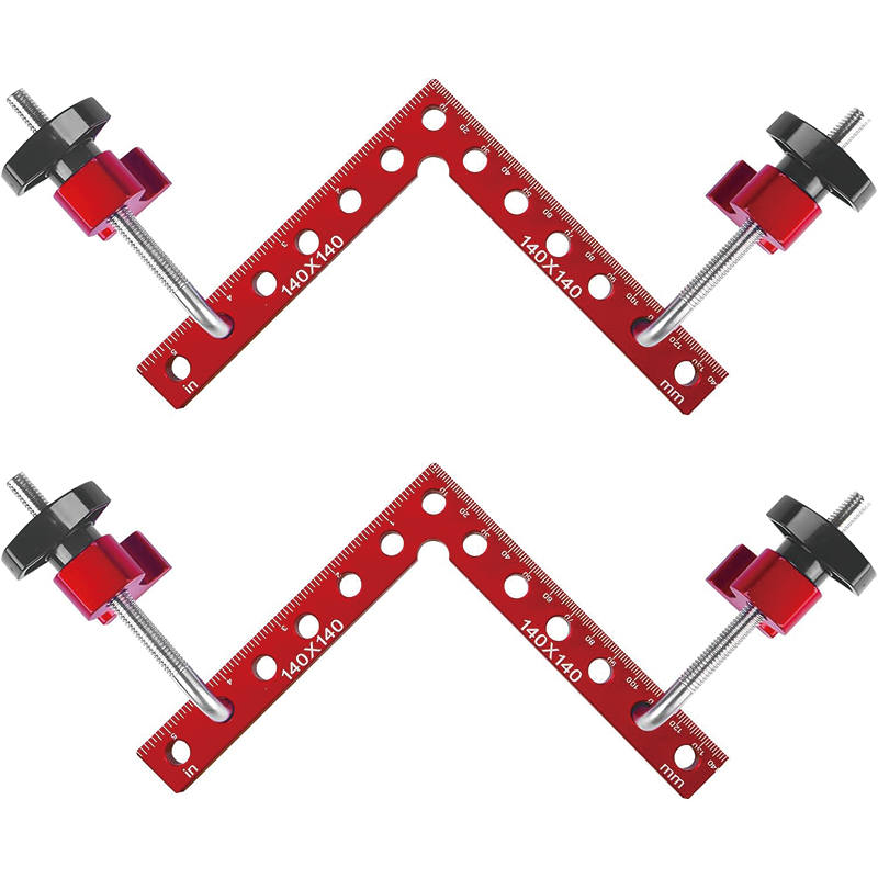 90 Degree Corner Clamps for Woodworking , 5.5" x 5.5"(14 x 14cm) Aluminum Alloy Right Angle square Tool (2 Pack)