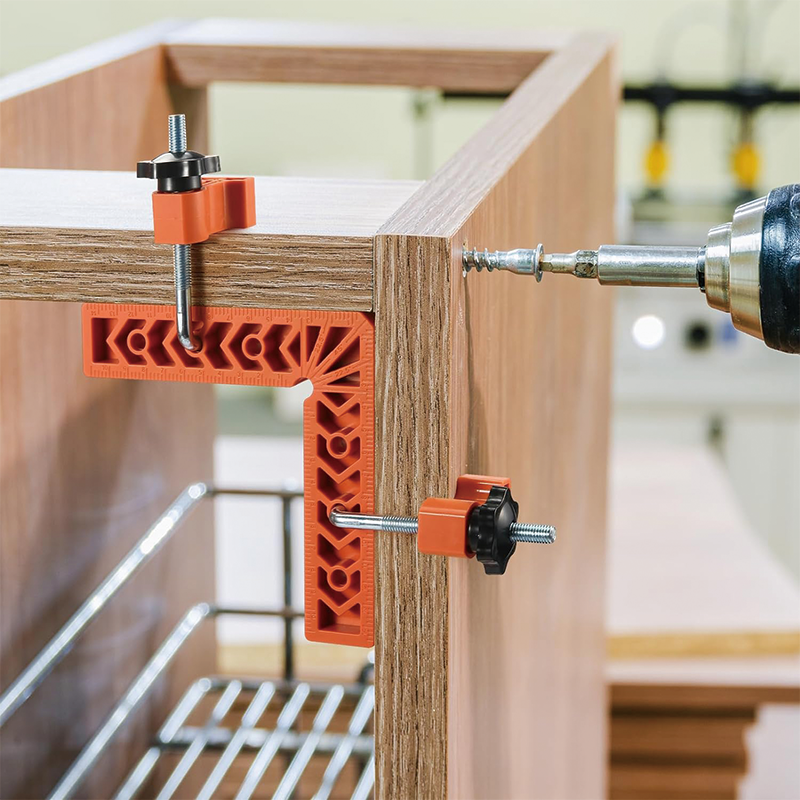 90 Degree Clamp for woodworking, 3" 4"Positioning Squares for Pictures Frames, Cabinets, Boxes, 8 Pack