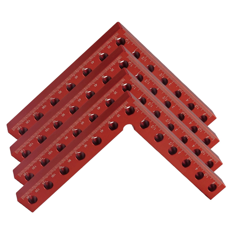 4 Pack 90 Degree Positioning Squares, 5.5" x 5.5" Positioning Squares Right Angle Clamps for Picture Frames, Boxes, Cabinets or Drawers