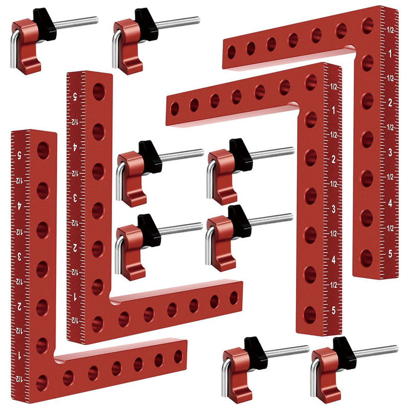 90 Degree Positioning Squares, Cabinet Clamp, 5.5" x 5.5" Aluminum Alloy Right Angle square Tool, Corner Clamps for Woodworking Tools
