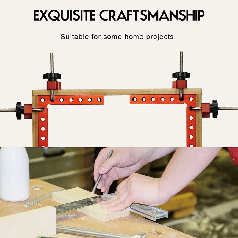 90 Degree Positioning Squares, Cabinet Clamp, 5.5" x 5.5" Aluminum Alloy Right Angle square Tool, Corner Clamps for Woodworking Tools