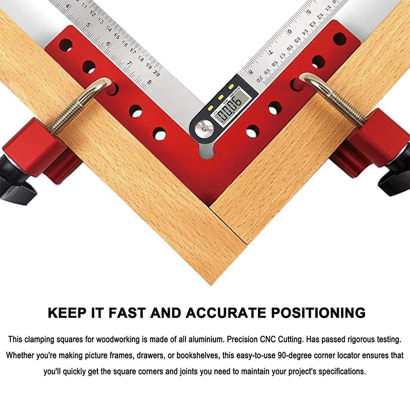 90 Degree Positioning Clamps , Squares Right Angle Clamps , 5.5"Aluminum Alloy Woodworking Corner Clamps, for Picture Frame, Cabinet , 4 Pack