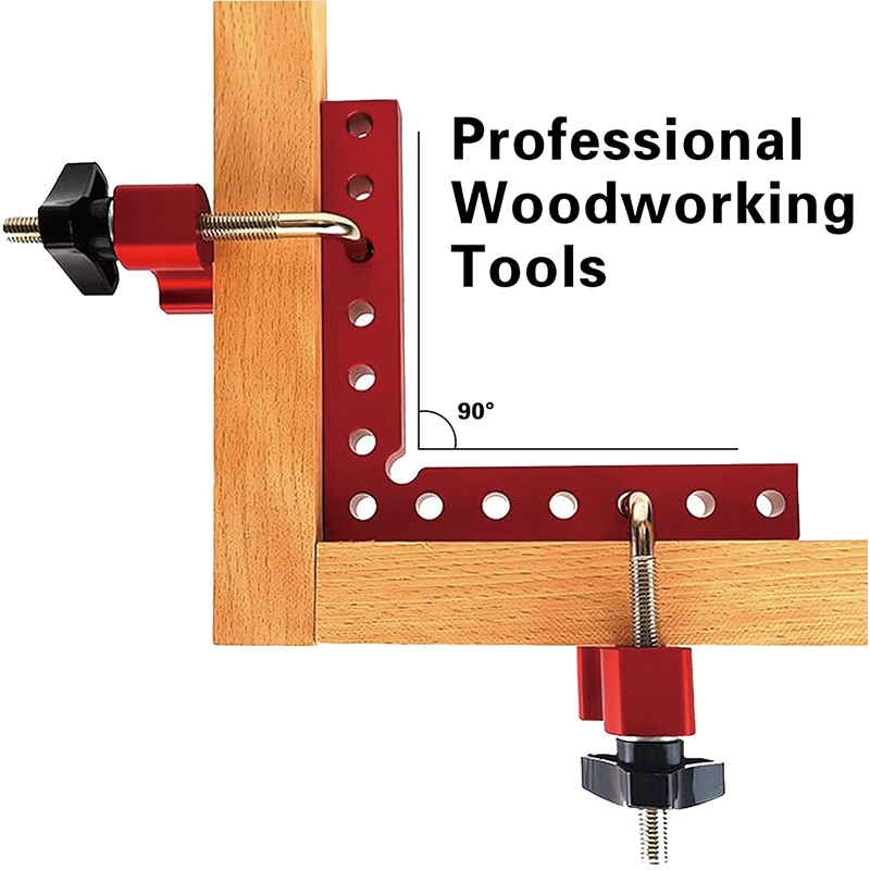 4 Pack 90 Degree Positioning Squares , 5.5" Aluminum Alloy Woodworking Carpenter Corner Clamping Tool ,for Picture Frame Box Cabinets Drawers