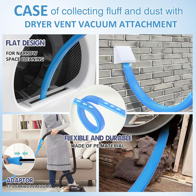 16-Piece 40 FEET Or 30 FEET Dryer Vent Cleaner Kitwith Dryer Vent Brush Vacuum Cleaner Hose Attachment Flexible Lint Trap Brush Vacuum & Dryer Adapters