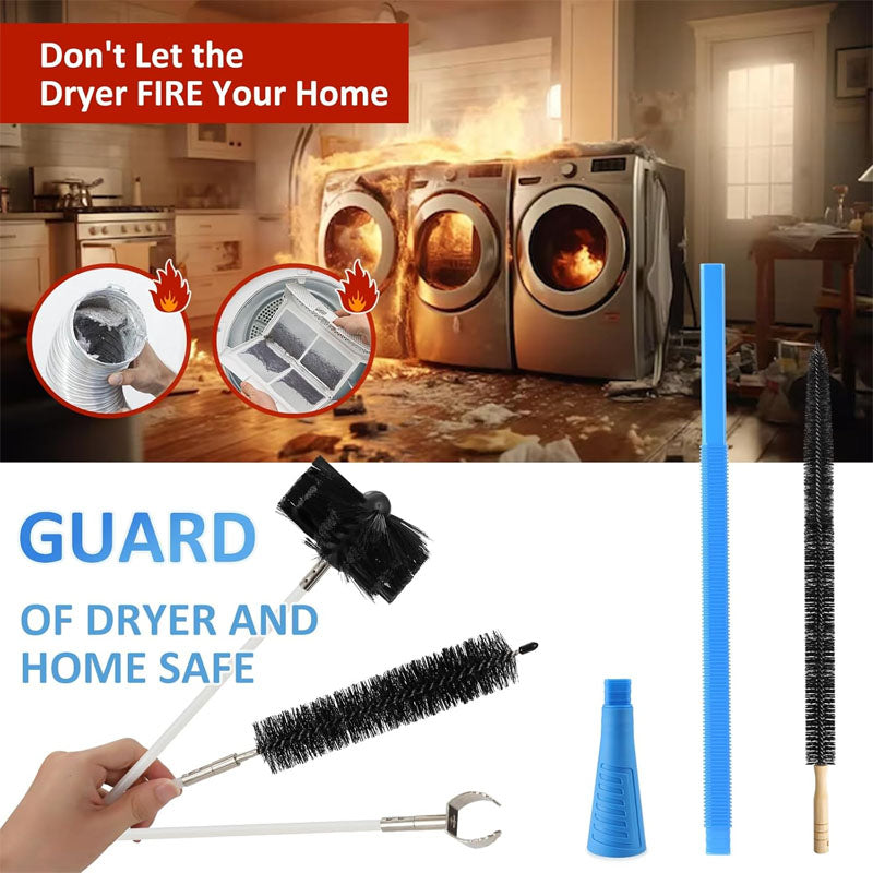 16-Piece 40 FEET Or 30 FEET Dryer Vent Cleaner Kitwith Dryer Vent Brush Vacuum Cleaner Hose Attachment Flexible Lint Trap Brush Vacuum & Dryer Adapters