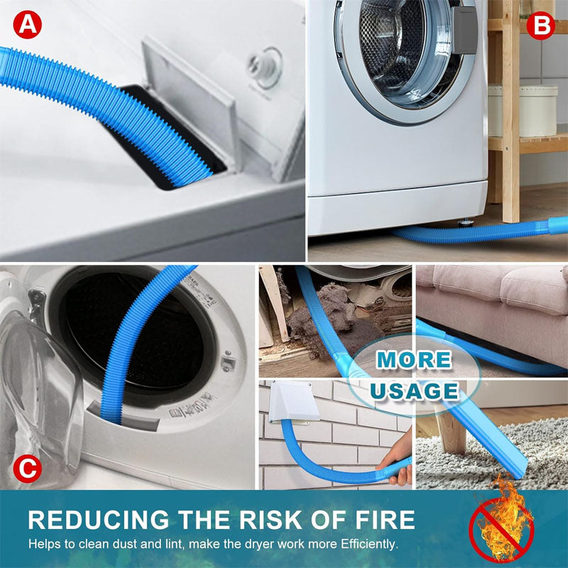 19-Piece Duct Cleaning Brush Dryer Vent Cleaner Kit Omnidirectional Include 30Feet Dryer Vent Brush