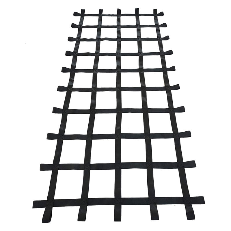 8ft X 4ft Climbing Cargo Net Black (96" x 48"), Rope Ladder, Swing, Large Military Rock Climbing Cargo Net