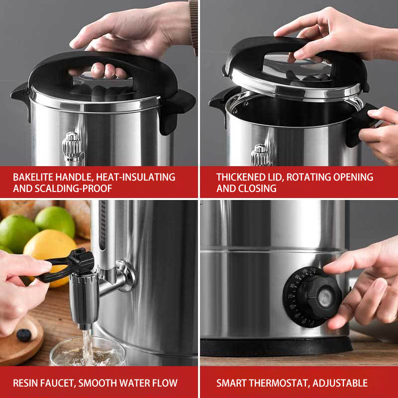 Commercial Coffee Maker Percolator Hot Tea Barrel Double Wall Stainless Steel Large Coffee Maker Coffee Urn