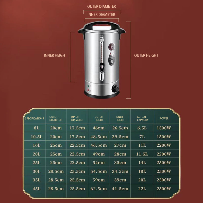 Commercial Coffee Maker Percolator Hot Tea Barrel Double Wall Stainless Steel Large Coffee Maker Coffee Urn