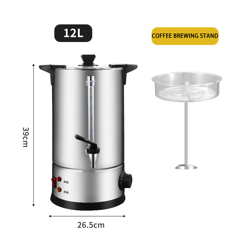 Stainless Steel Electric Kettle Warmer Kitchen Appliance Metal Water Boiler Tea Bucket Coffee Urn