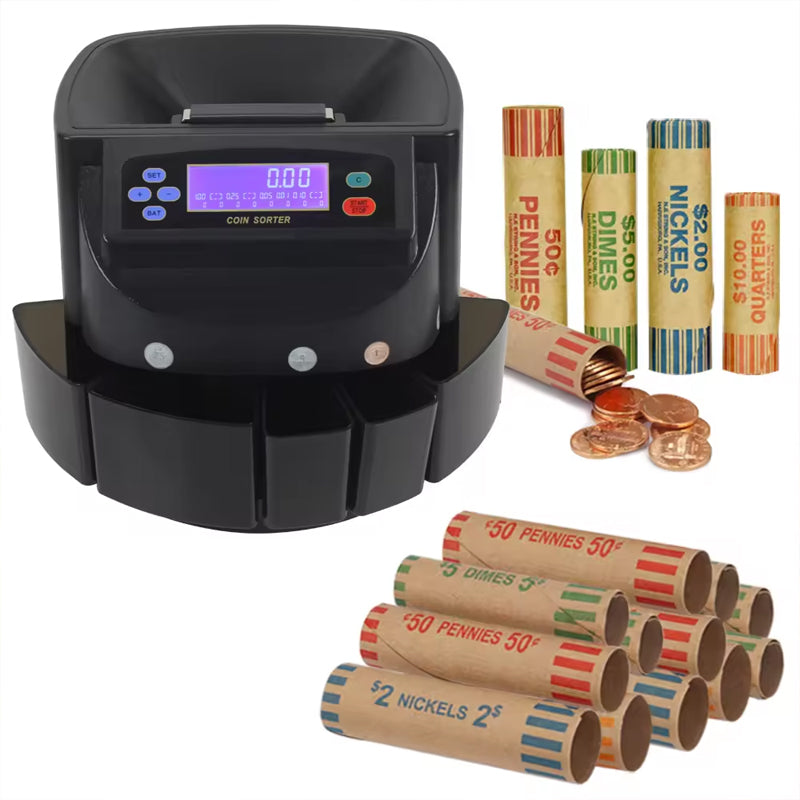 Auto Coin Counters Sorters Machines Automatic Electronic Digital Sensor Usd Lcd Display